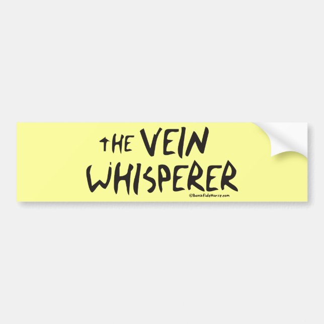 Pegatina Para Coche El Whisperer de la vena de la enfermera (Frente)