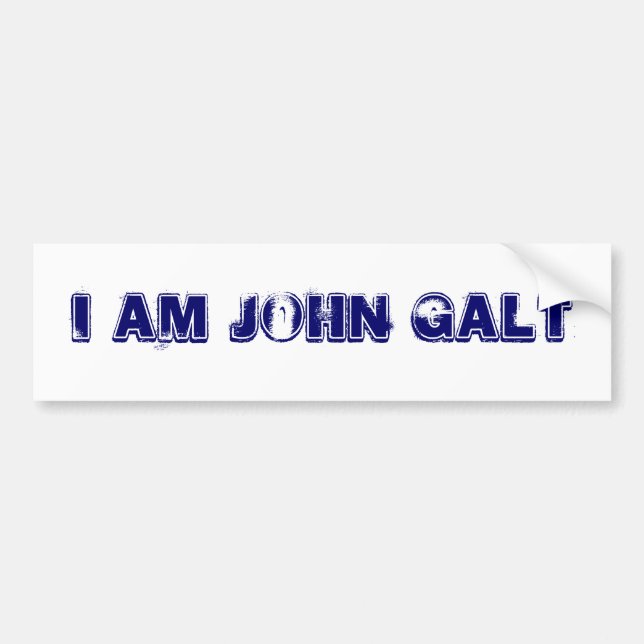 PEGATINA PARA COCHE EL WHO ES JUAN GALT (Frente)