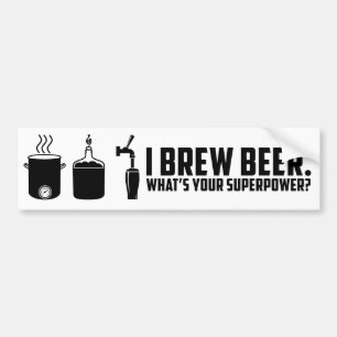 Pegatina Para Coche "Elaboro cerveza la cerveza.  Cuál es su