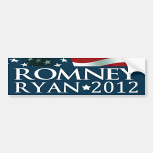 Pegatina Para Coche Elección 2012 de Mitt Romney Paul Ryan