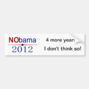 Pegatina Para Coche Elección 2012 de NObama