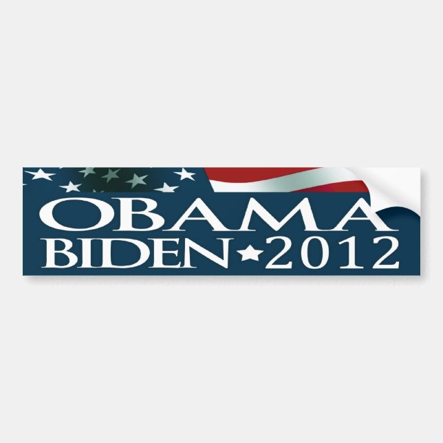 Pegatina Para Coche Elecciones 2012 de Barack Obama Joe Biden (Frente)