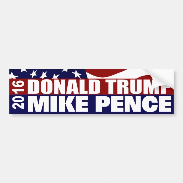 Pegatina Para Coche Elecciones de Donald Trump Mike Pence 2016 (Frente)