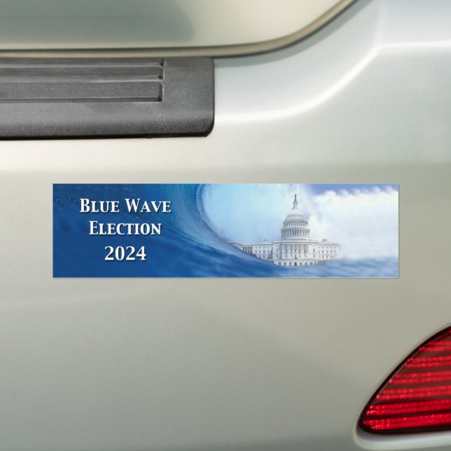 Pegatina Para Coche Elecciones de Ola Azul 2024 (en coche)