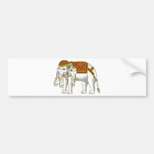 Pegatina Para Coche Elefante blanco Erawan tailandés