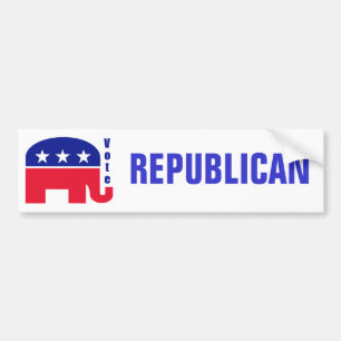 Pegatina Para Coche Elefante republicano
