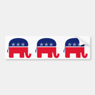 Pegatina Para Coche Elefante republicano