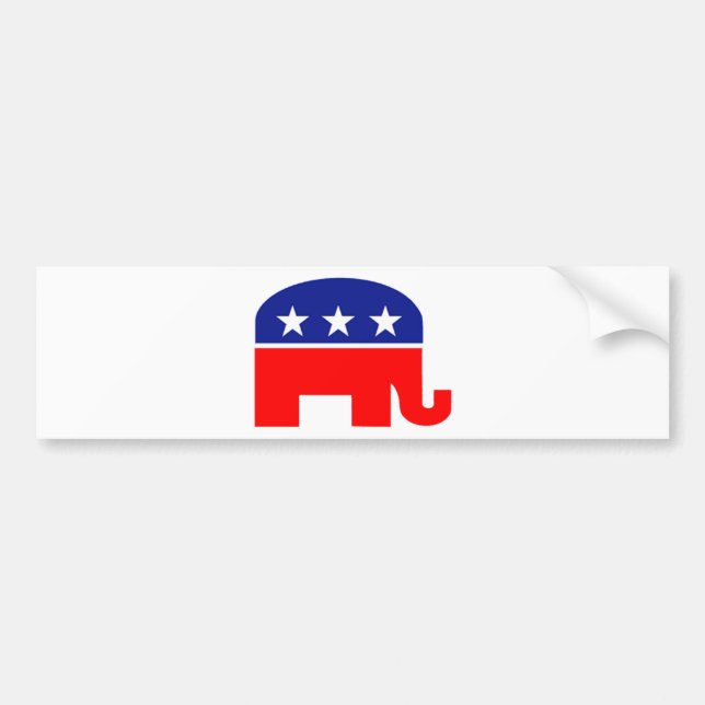 Pegatina Para Coche elefante republicano (Frente)