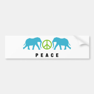 Pegatina Para Coche Elefantes con paz