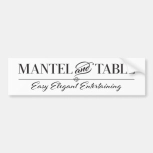 Pegatina Para Coche Elegant Mantel y Table Bumper Sticker