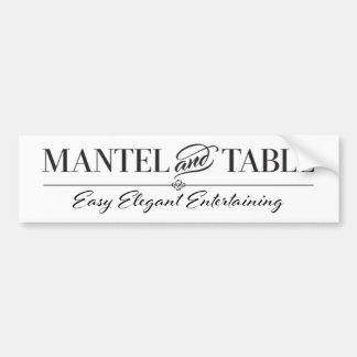 Pegatina Para Coche Elegant Mantel y Table Bumper Sticker