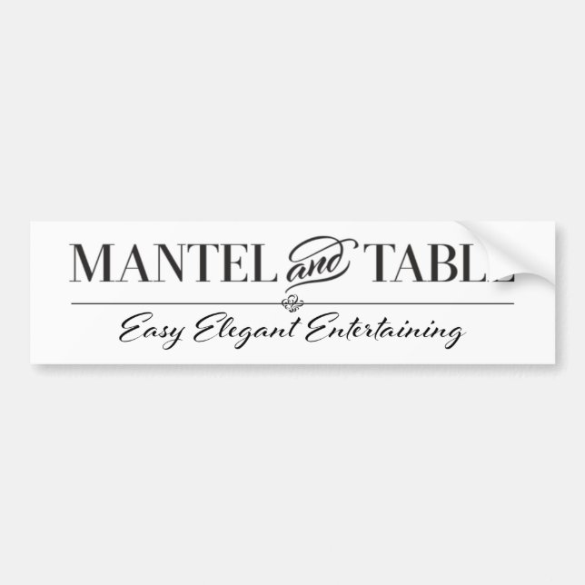 Pegatina Para Coche Elegant Mantel y Table Bumper Sticker (Frente)
