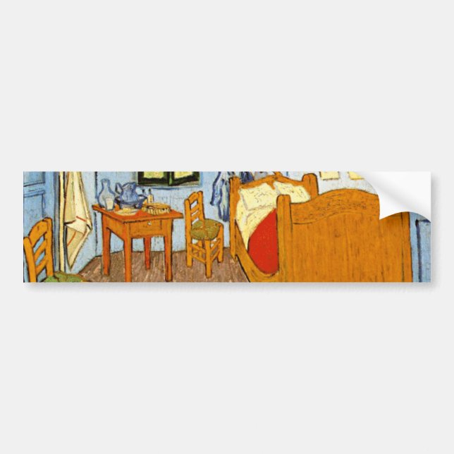 Pegatina Para Coche Elegante Rustic Vincent Van Gogh - Dormitorio en A (Frente)