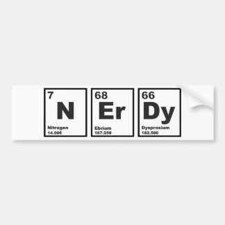 Pegatina Para Coche Elementos Nerdy