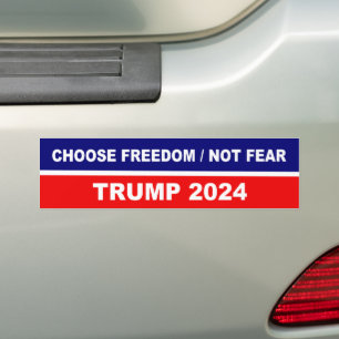 Pegatina Para Coche Elige libertad, no miedo, Trump 2024