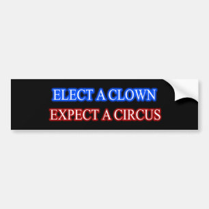 PEGATINA PARA COCHE ELIGE UN PAYASO - ESPERA UN CIRCO