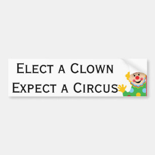 Pegatina Para Coche Elija a un payaso cuentan con un circo