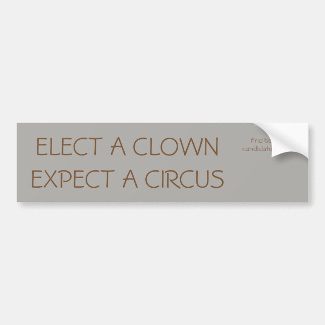 Pegatina Para Coche Elija a un payaso, cuente con un circo (Frente)