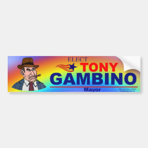 Pegatina Para Coche Elija al alcalde de Tony Gambino