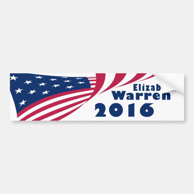 Pegatina Para Coche Elizabeth Warren 2016 (Frente)