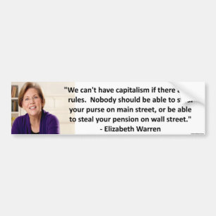 Pegatina Para Coche Elizabeth Warren - capitalismo