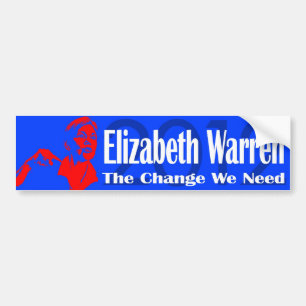 Pegatina Para Coche Elizabeth Warren el cambio que necesitamos