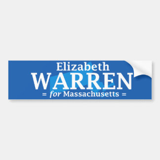 Pegatina Para Coche Elizabeth Warren para Massachusetts