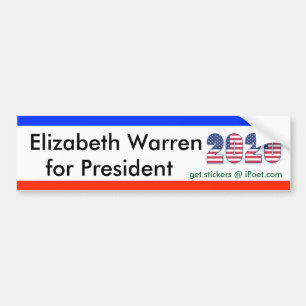 PEGATINA PARA COCHE ELIZABETH WARREN POR EL BLOQUEO DEL PRESIDENTE 202