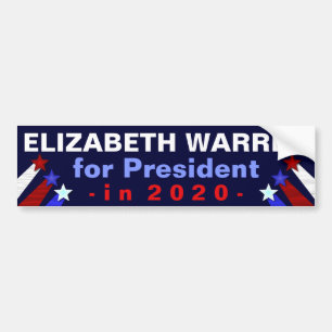 Pegatina Para Coche Elizabeth Warren Presidenta Demócrata Electoral 20
