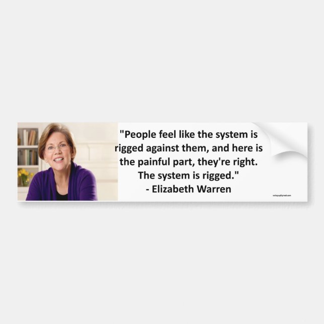 Pegatina Para Coche Elizabeth Warren - se apareja el sistema (Frente)