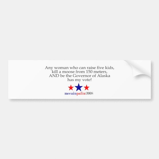 Pegatina Para Coche Ella tiene mi voto (Frente)