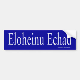 Pegatina Para Coche Eloheinu Echad Bumper Sticker (blanco)