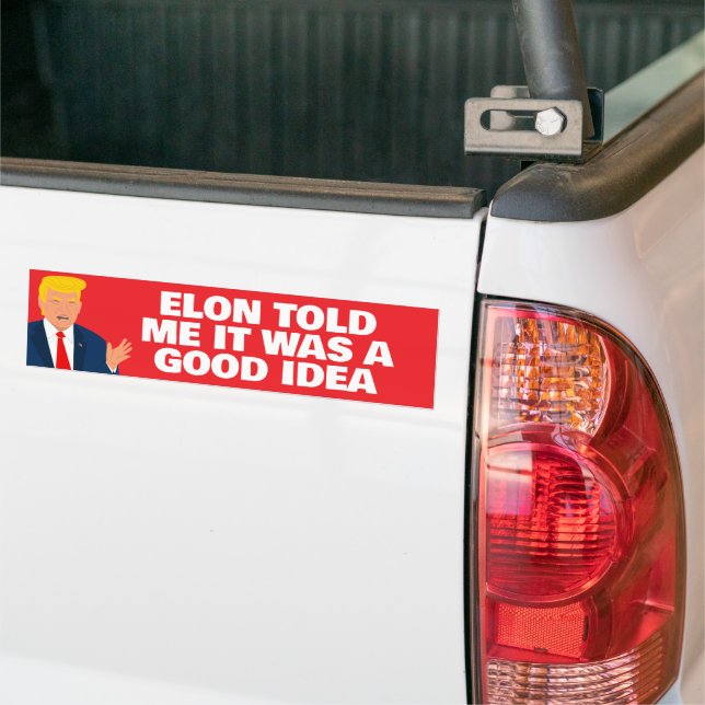 Pegatina Para Coche Elon Musk le dice a Trump que era un político dive (En Camión)