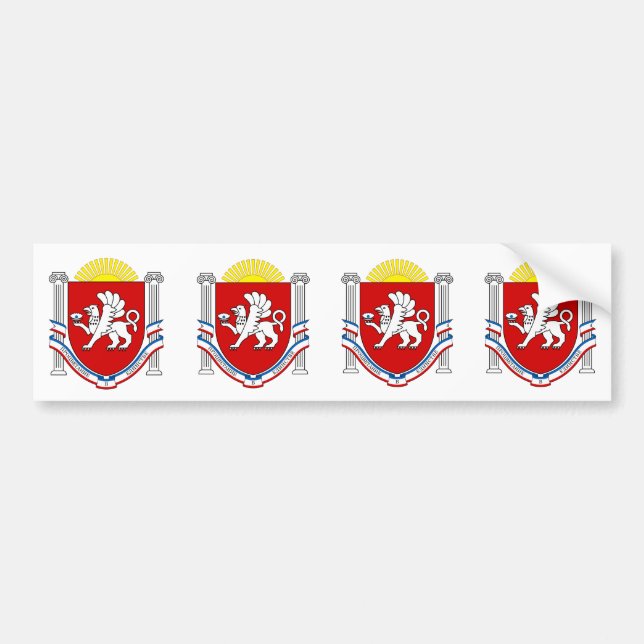 Pegatina Para Coche Emblema CUATRO de Crimea (Frente)