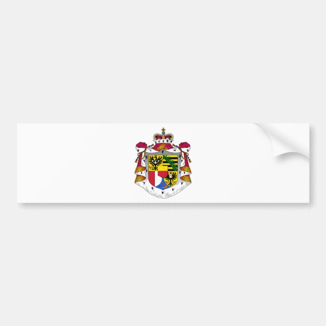 Pegatina Para Coche emblema de Liechtenstein (Frente)
