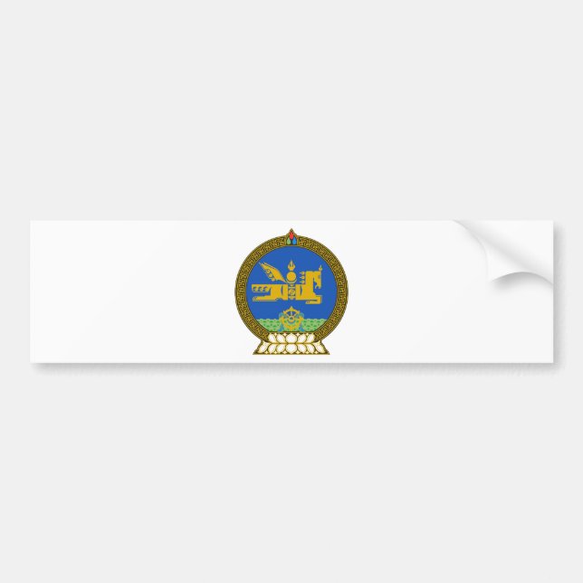 Pegatina Para Coche Emblema del estado de Mongolia (Frente)