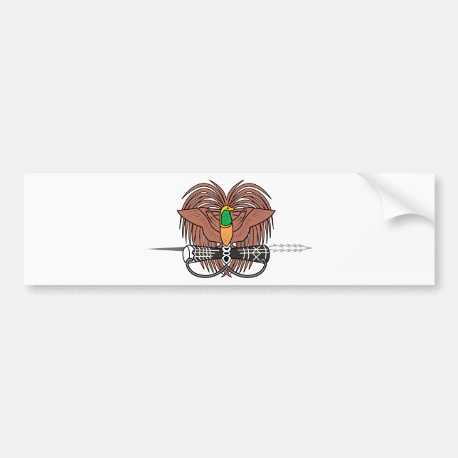 Pegatina Para Coche Emblema nacional de Papúa Nueva Guinea (Frente)