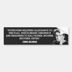 Pegatina Para Coche Emma Goldman contra el patriotismo