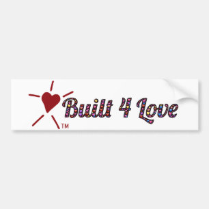 Pegatina Para Coche Emoji-arte, corazón-llenado, Built4Love y logotip