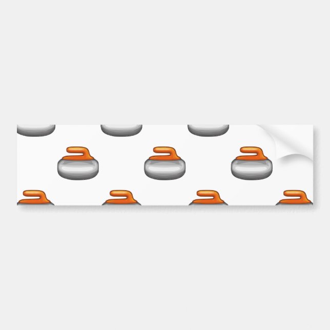Pegatina Para Coche Emoji Curling Stone (Frente)