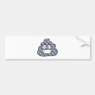 Pegatina Para Coche emoji de caca holográfica
