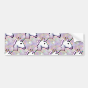 Pegatina Para Coche emoji de holograma unicornio