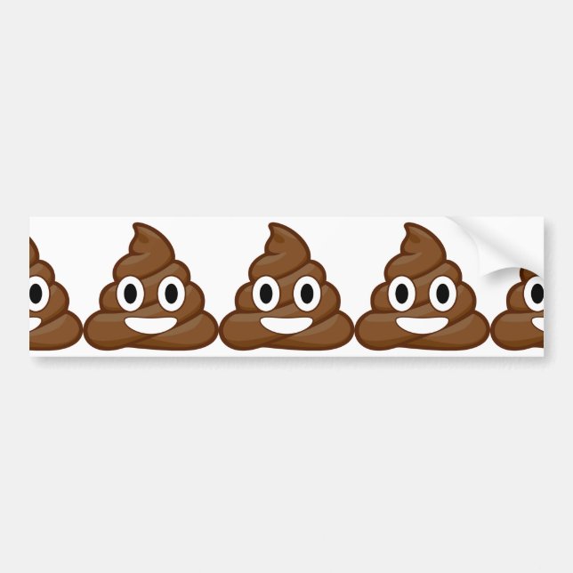 Pegatina Para Coche emoji de poop (Frente)