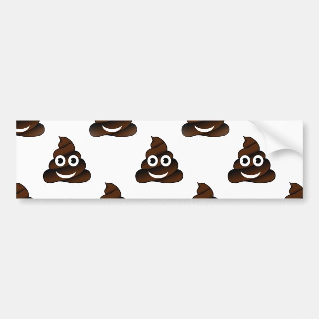 Pegatina Para Coche emoji de poop divertida (Frente)