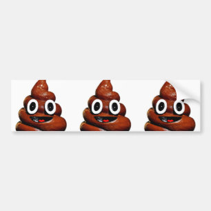 Pegatina Para Coche emoji de poop graciosa
