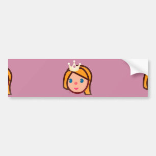 Pegatina Para Coche emoji de princesa
