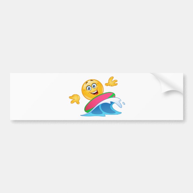 Pegatina Para Coche emoji de surf (Frente)