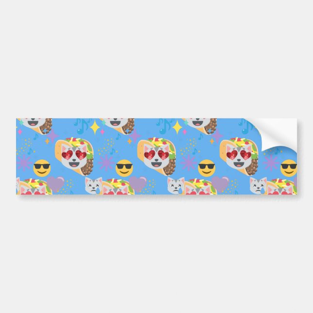 Pegatina Para Coche emoji de taco cat (Frente)
