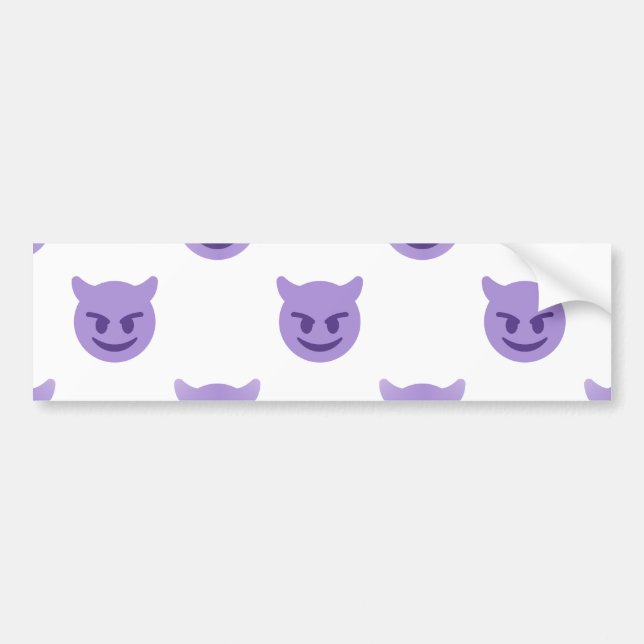 Pegatina Para Coche emoji del diablo (Frente)