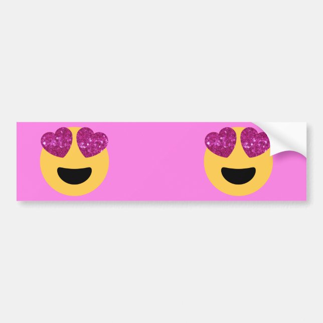 Pegatina Para Coche emoji del ojo del corazón (Frente)